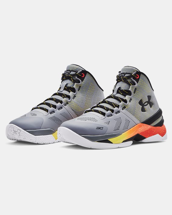 Grade School Curry 2 Basketball Shoes in Gray image number 3